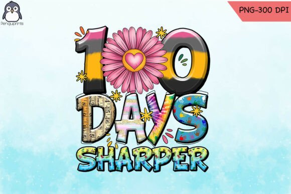 100 Days Sharper School Kids PNG