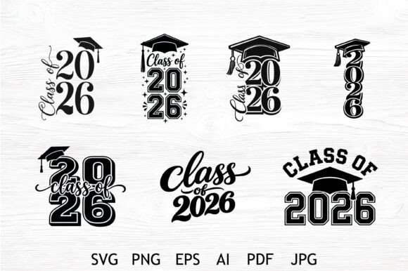 Class of 2026 SVG Bundle for Crafts and Graphics