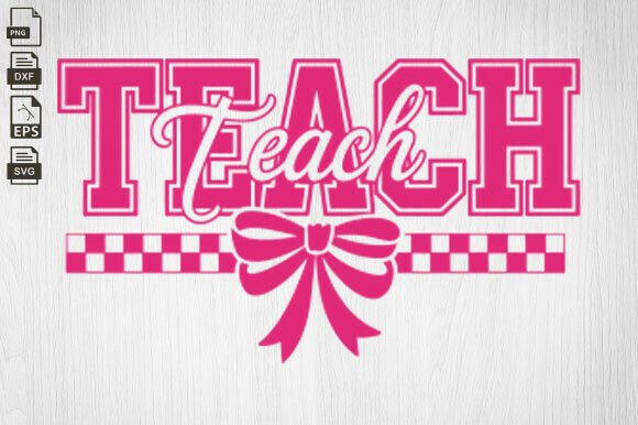 Coquette Bow Teach, Checkered Teacher