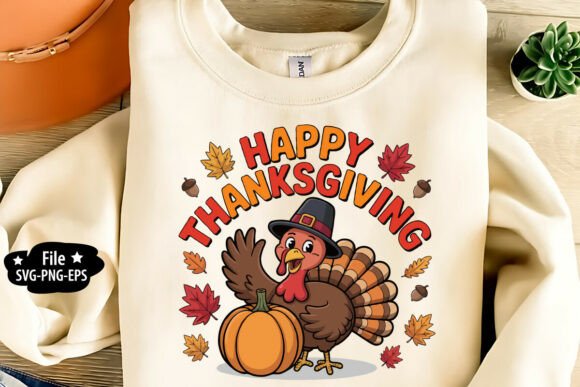 Happy Thanksgiving SVG PNG: Graphics for Crafts & Content