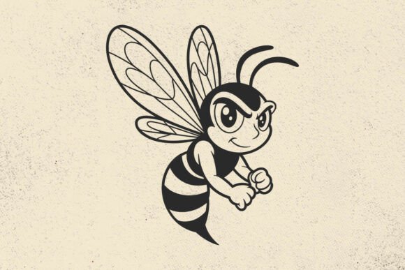 Hornet Bee Mascot SVG: Graphics & Crafts