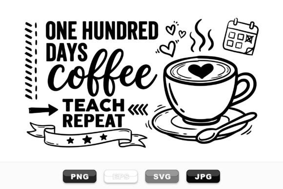 One Hundred Days Coffee Design Set: Graphics for Crafts