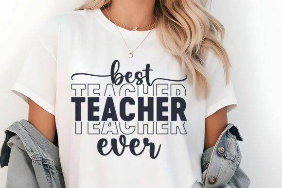 Retro Best Teacher Ever Shirt SVG Graphics Crafts
