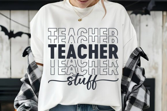 Retro Teacher Stuff Shirt SVG