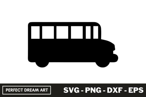 School Buses Silhouette SVG for Crafts and Graphics