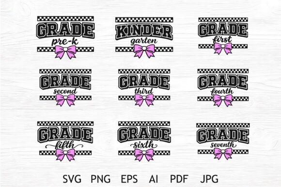 School Grade Bow SVG Bundle: A Versatile Graphic Design Asset for Crafts