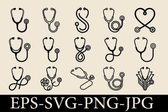 Stethoscope Svg, Stethoscope Silhouette