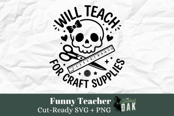 Teach for Craft Supplies Skull SVG