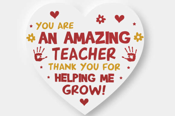 Teacher Appreciation Heart SVG Unisex: A Modern Graphic for Crafts and Creative Projects